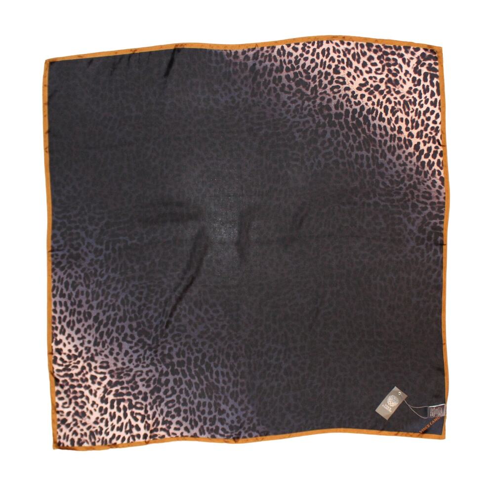 Vince Camuto Ombre Slash Leopard 100% Silk 36" Square Scarf #VC2400